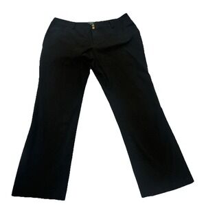 Lauren Ralph Lauren Women's Connor Straight Leg Pants 16W Black Stretch Casual
